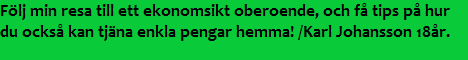 Tjäna pengar som 18-åring